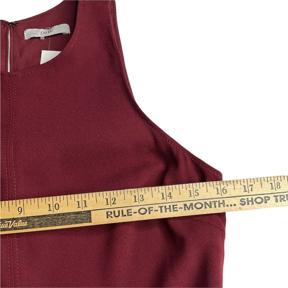 Joie Jumpsuit Womens Size 6 Mairead Garnet Wide Leg Capri Wrap Tie Nwt Msrp $348 - Picture 4 of 10